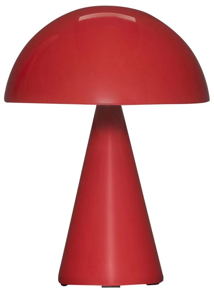 Червена LED затъмняваща се настолна лампа (височина 20 cm) Mush – Hübsch