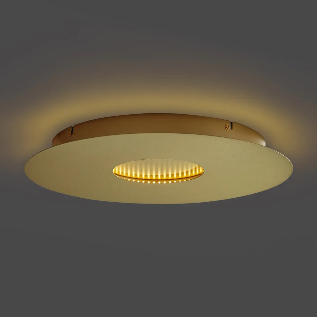 Модерна таванна лампа златна 40 см с LED 3-степенно димируема - Morning