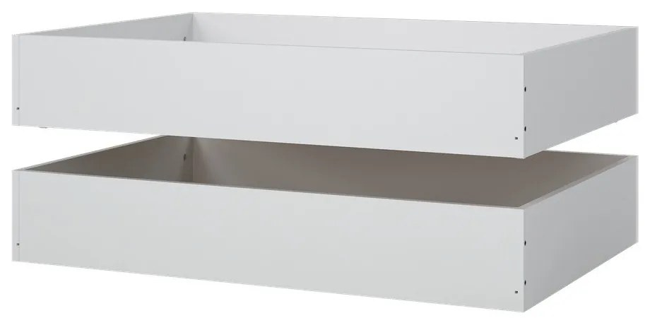 Бели чекмеджета за под леглото в комплект от 2 бр. 90x190/140x190 cm Naia – Tvilum