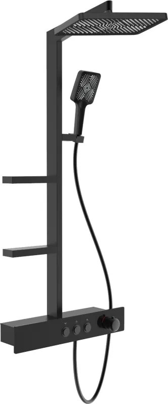 Mexen Saxx комплекти за външен монтаж с душ пита и батерия, черен - 78102-70