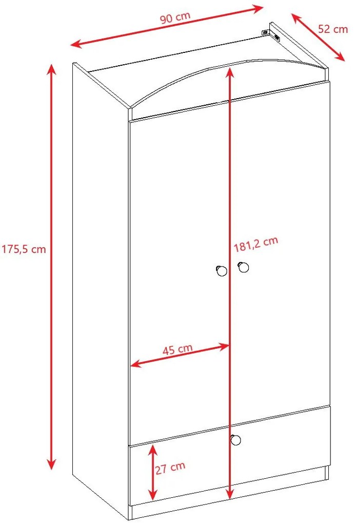 Гардероб Babydreams Cartoon-Prasino- Baby Dino