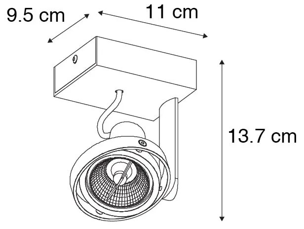 Модерен прожектор черен - Master 70