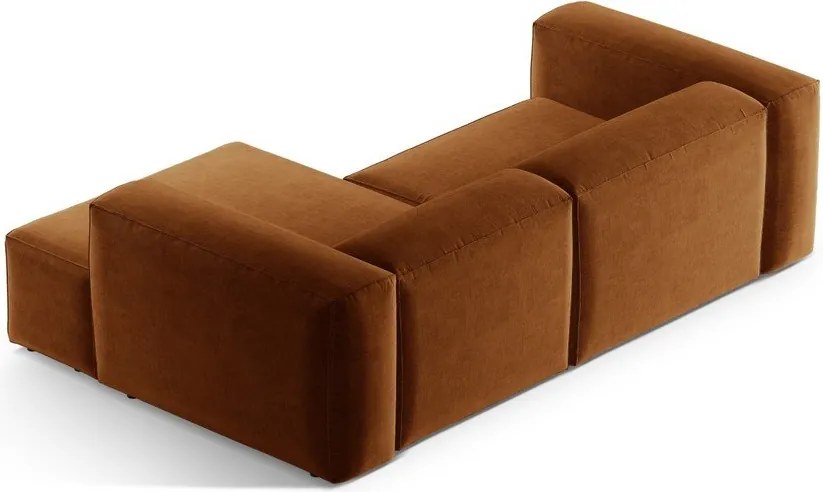 Ъглов диван в тухлен цвят (десен ъгъл) Bergamo – Cosmopolitan Design