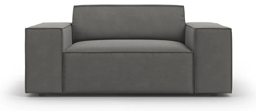 Сиво кадифено кресло Jodie – Micadoni Home