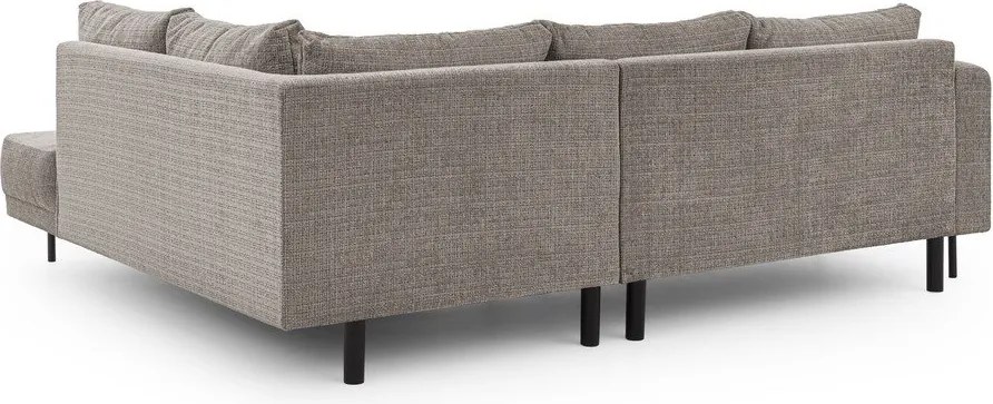 Кафяво-сив шенилов ъглов диван (десен ъгъл/L форма) Mauris – Ropez