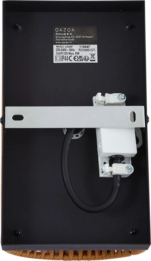 Japandi стенна лампа оранжева с черна IP44 - Jayla