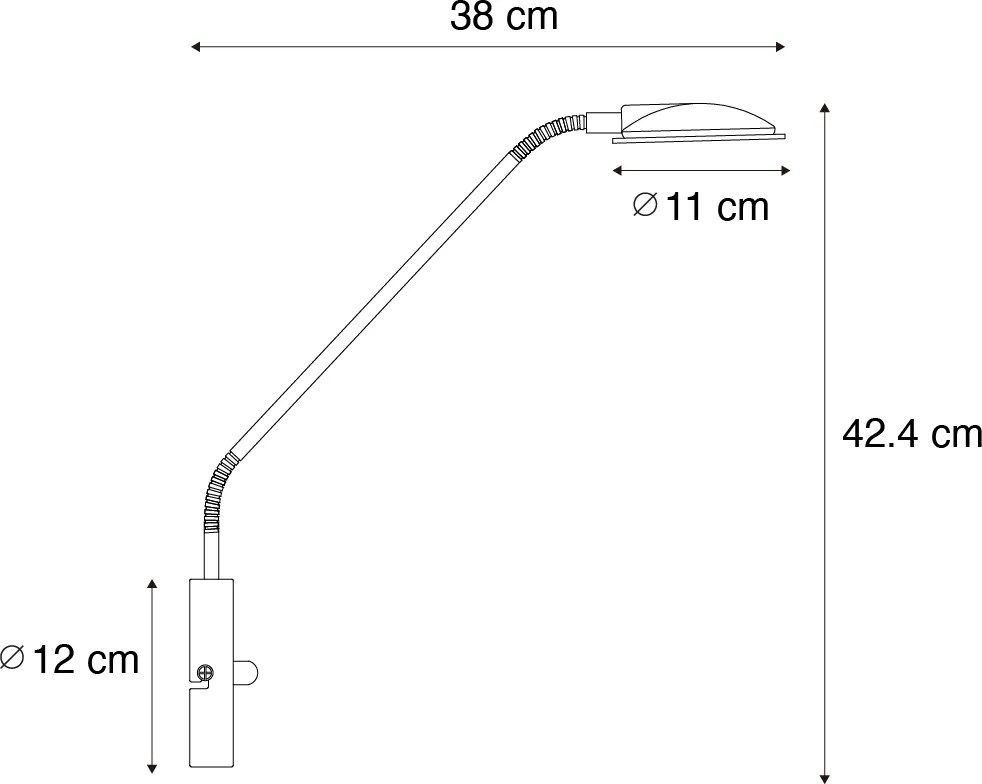 Модерен аплик от стомана с LED - Ева