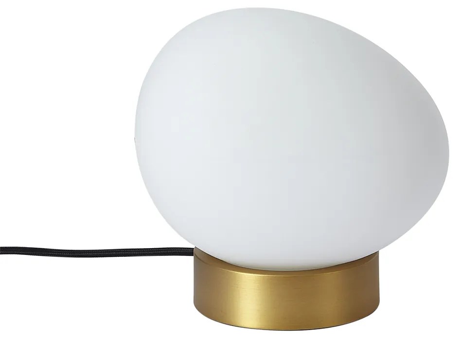 Дизайнерска настолна лампа месинг с опалово стъкло - Sally