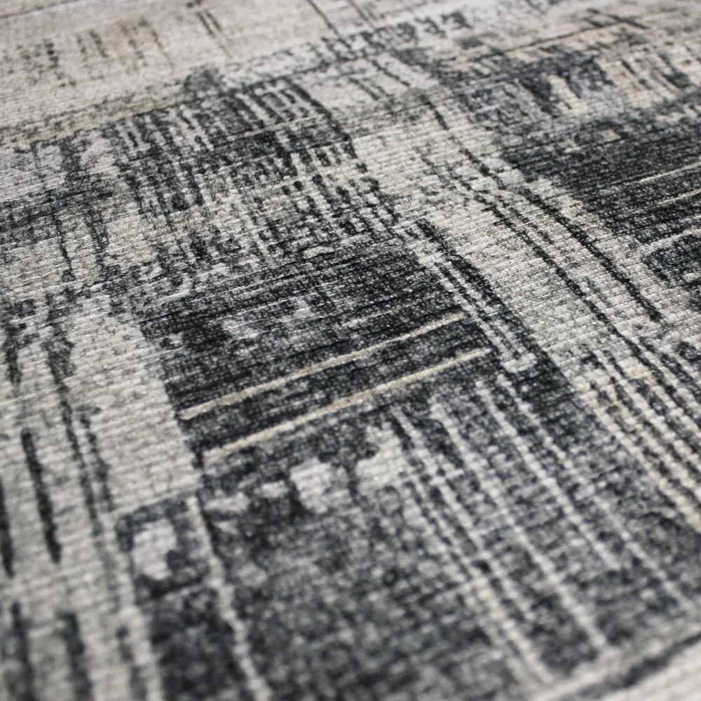 Сив килим подходящ за пране 190x290 cm Silas Abstract – Flair Rugs
