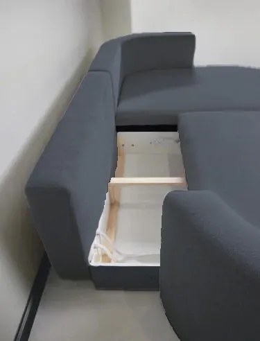 Ъглов диван Айрис Мини-сив-ляв