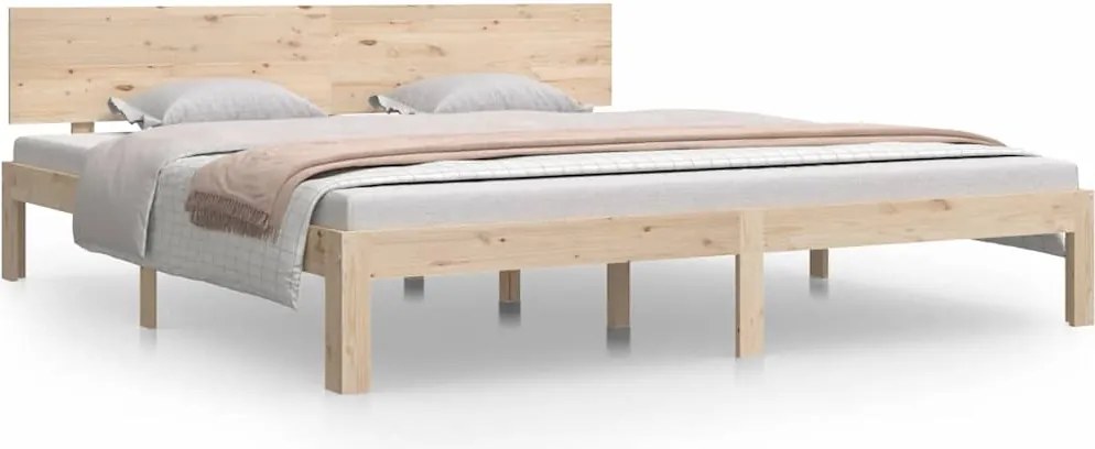 810510 vidaXL Рамка за легло, масивно дърво, 180x200 см, Super King Size