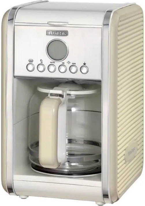 Втора ръка: Кафемашина Ariete VINTAGE AMERICANO 1342/03, 960W, 2.1 л, Таймер, Програмиране, Пауза, Противокапкова система, Бежов