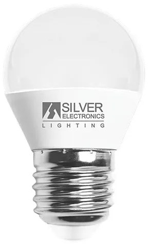 Сферична LED крушка за лампа Silver Electronics 960727 E27 7W Топла светлина - 3000K