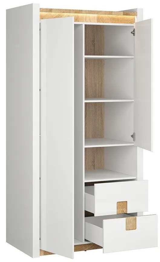 Двукрилен гардероб ALAMEDA SZF2D2S