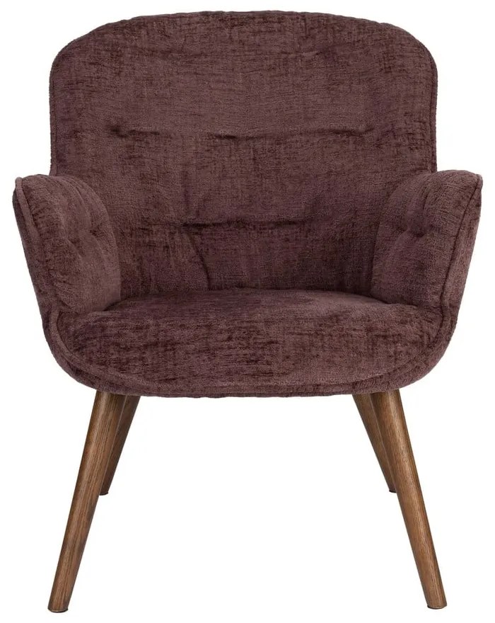 Тъмнолилаво кадифено кресло Lenn – Dutchbone