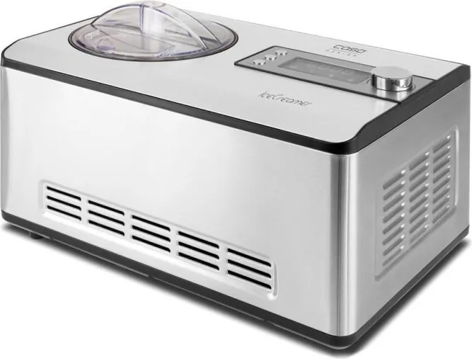 Машина за сладолед и йогурт Caso IceCreamer 3298, 180W, 2 л, 4 програми, LED, Без предварително охлаждане, Компресор, Инокс