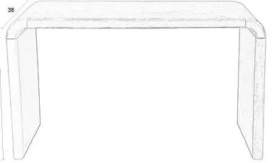 Конзолна маса в естествен цвят 38x120 cm Brave – Zuiver