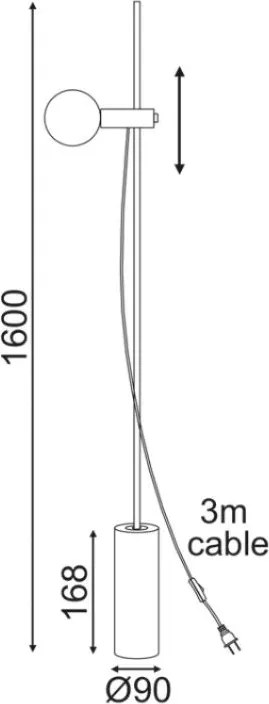 Подова лампа Hera единична лампа-Leuko
