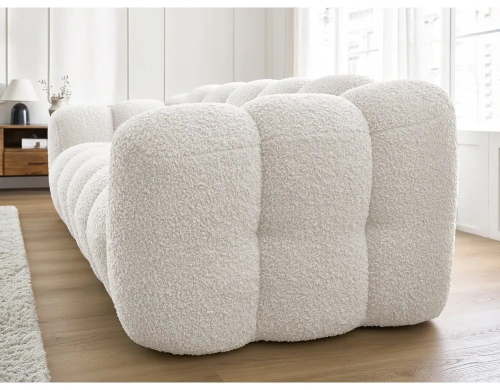 Бял диван от прежда с примки от букле 232 cm Hippolyte – Bobochic Paris