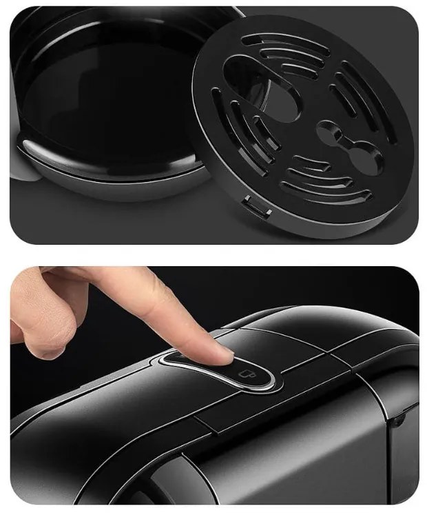 Еспресо машина ZEPHYR ZP 1171 L, За капсули и мляно кафе 3в1, 1450W, 19 бара, Черен