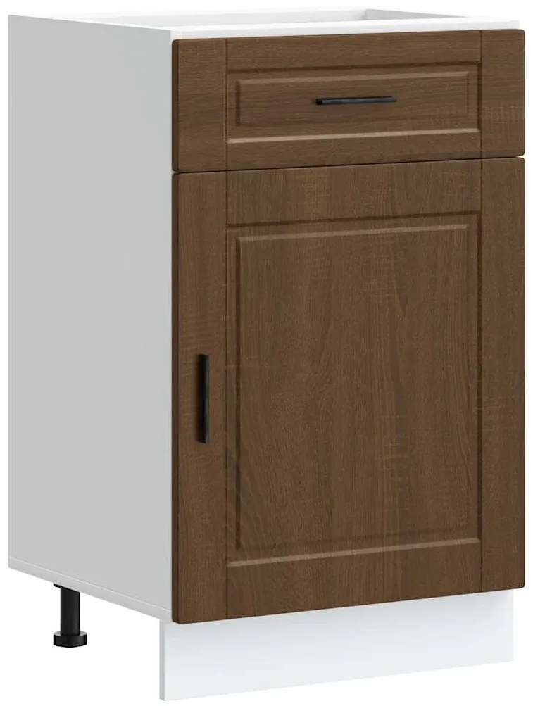 853964 vidaXL Кухненски шкаф Porto, кафяв дъб, инженерно дърво