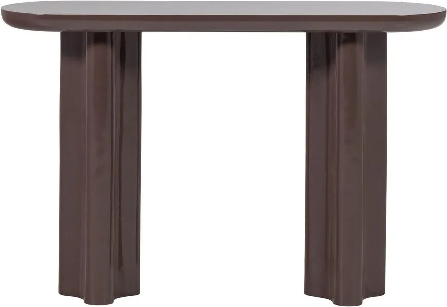 Тъмнокафява гланцова конзолна маса 35x120 cm Evara – WOOOD