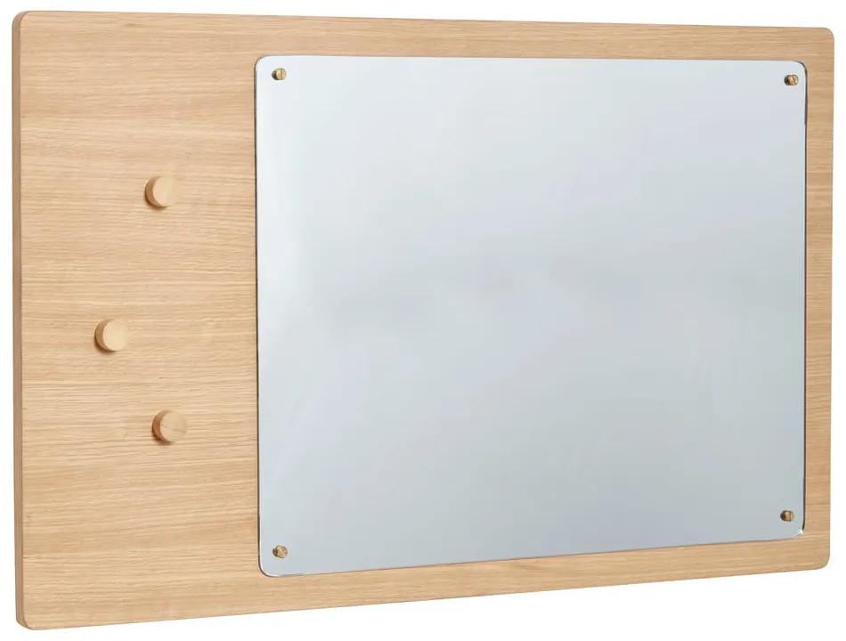 Стенно огледало с дървена рамка 80x50 cm Split - Hübsch