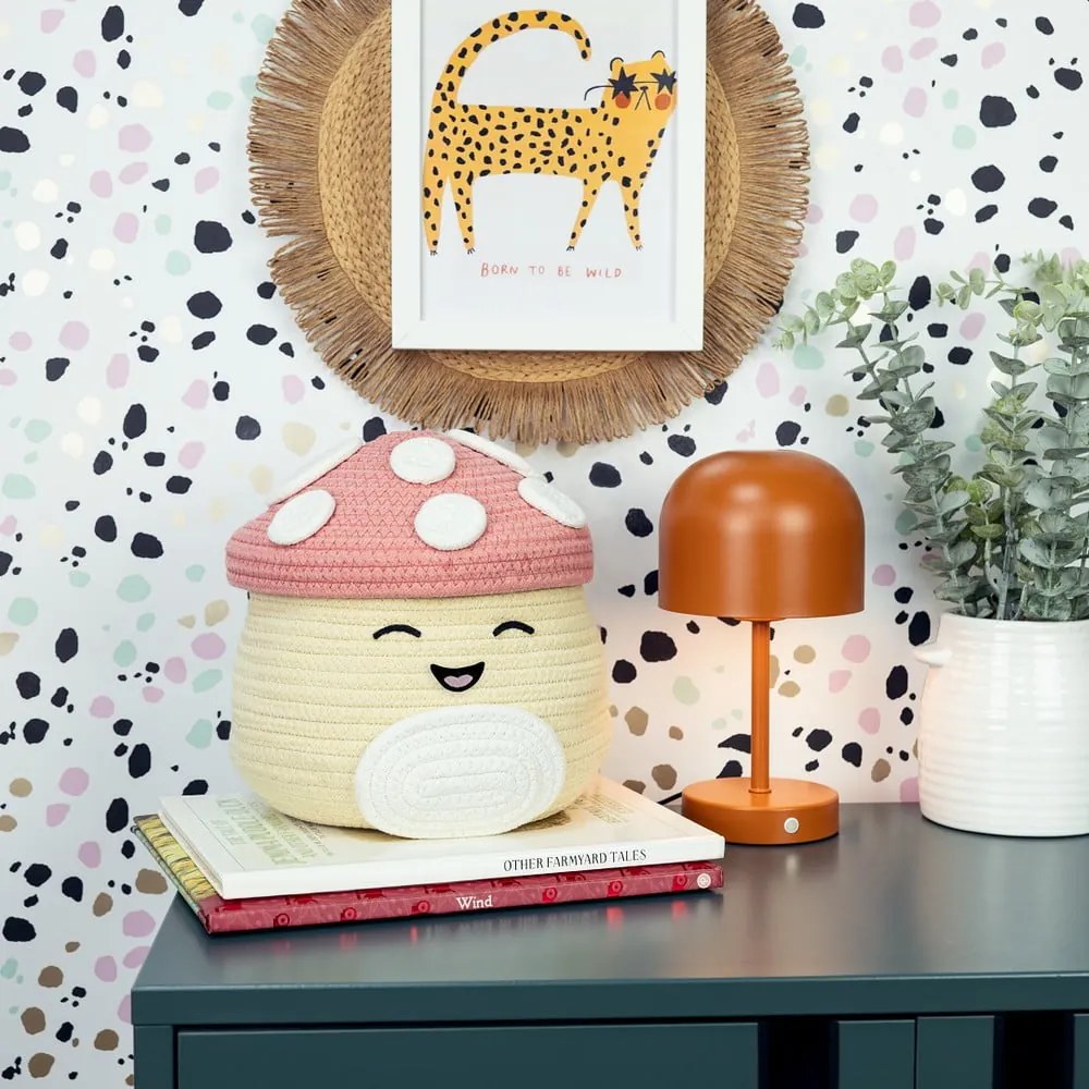 Бежова текстилна детска кошница за играчки ø 23x22 cm Fizz Malcolm – SQUISHMALLOWS