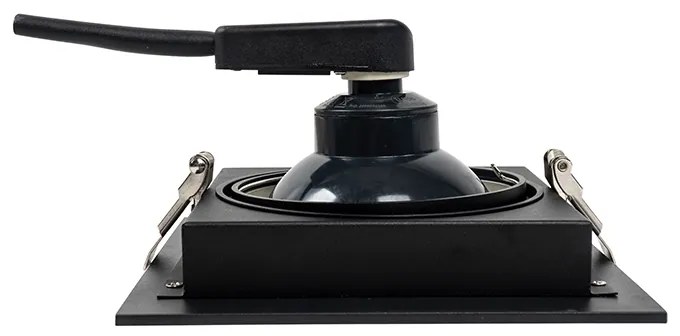 Модерен вграден прожектор черен 18 см регулируем - Artemis 111