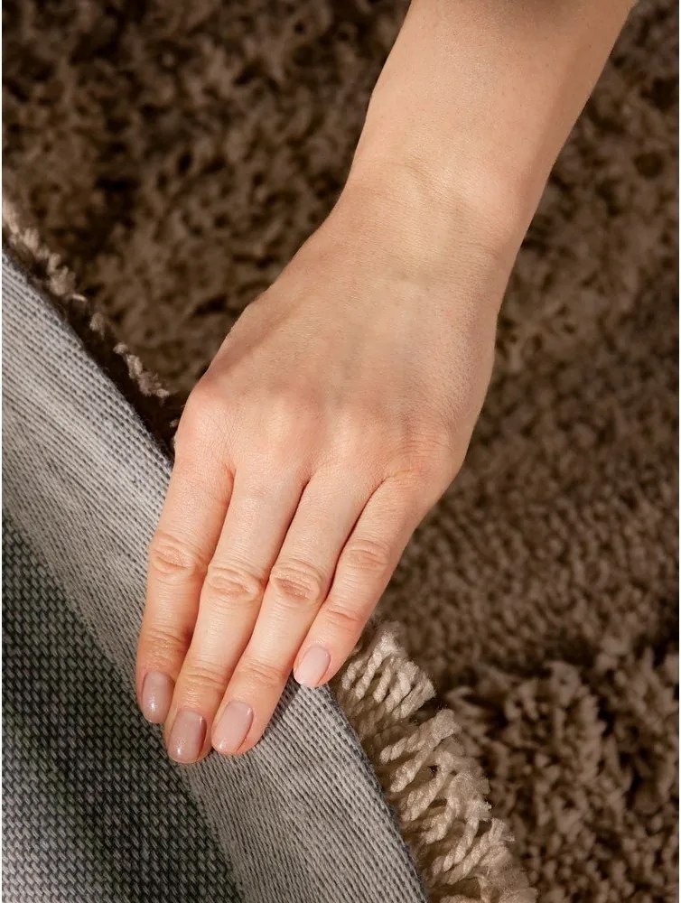 Кафяв ръчно изработен кръгъл килим ø 200 cm Lambeth Jasper – Ted Baker