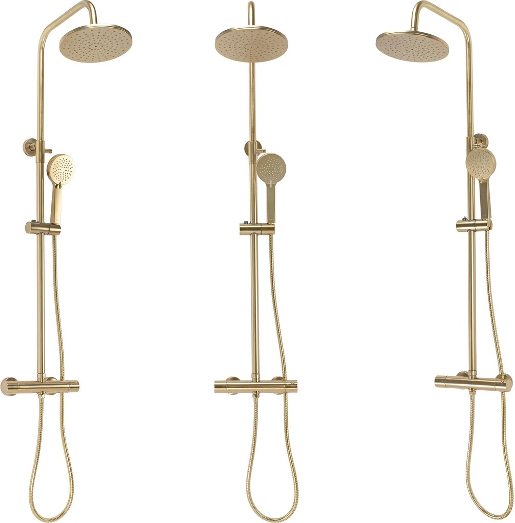Комплект за душ с термостат Rea PAROT BRUSHED GOLD