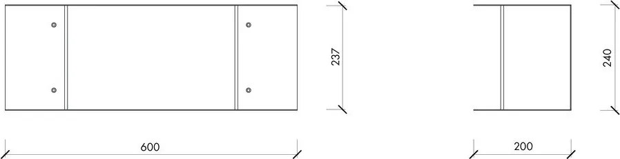 Черен на няколко нива метален стенен рафт 60 cm Lina – noo.ma