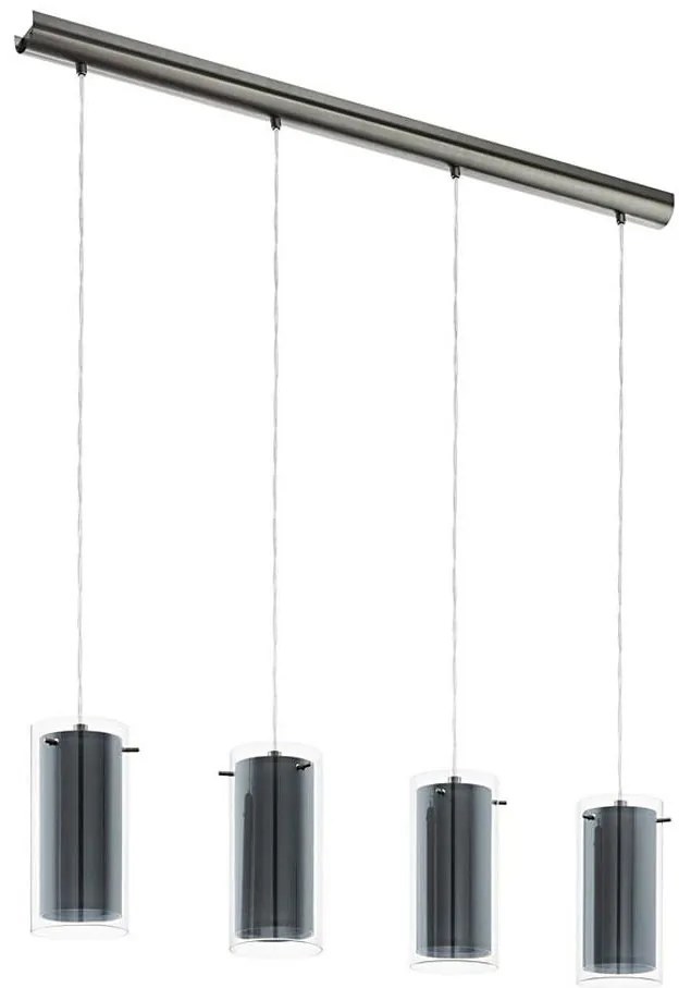 Eglo 99287 - Полилей на текстилен кабел PINTO TEXTIL 4xE27/16W/230V