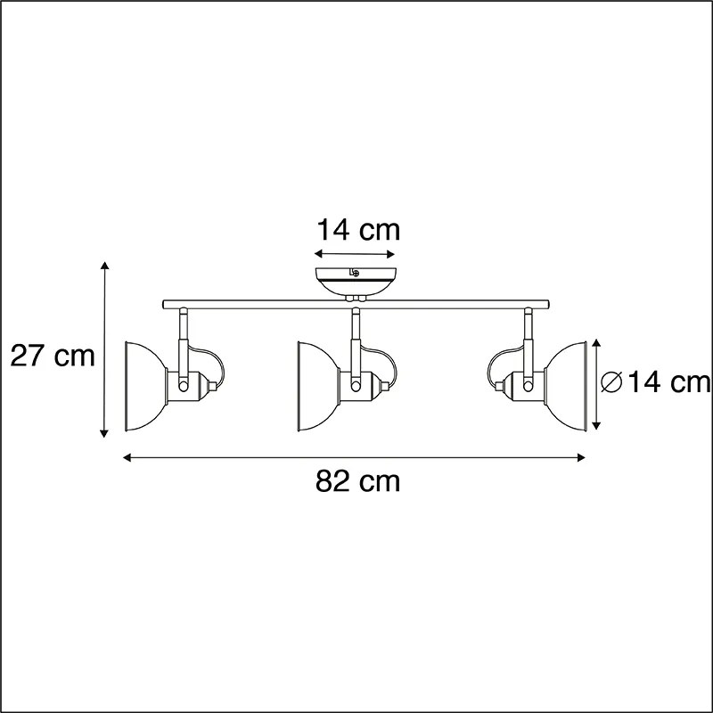 Романтичен прожектор мед 3 лампи - Tommy