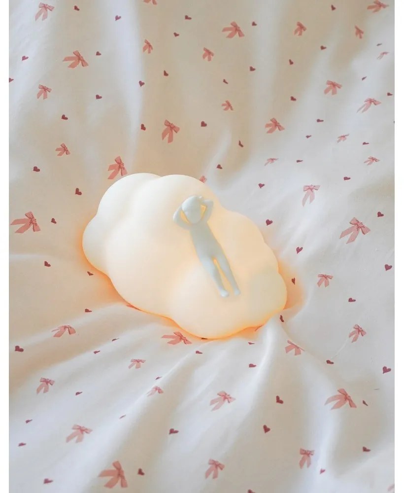 Светложълто/розово единично детско спално бельо от органичен памук 140x200 cm Bows – Cam Cam Copenhagen