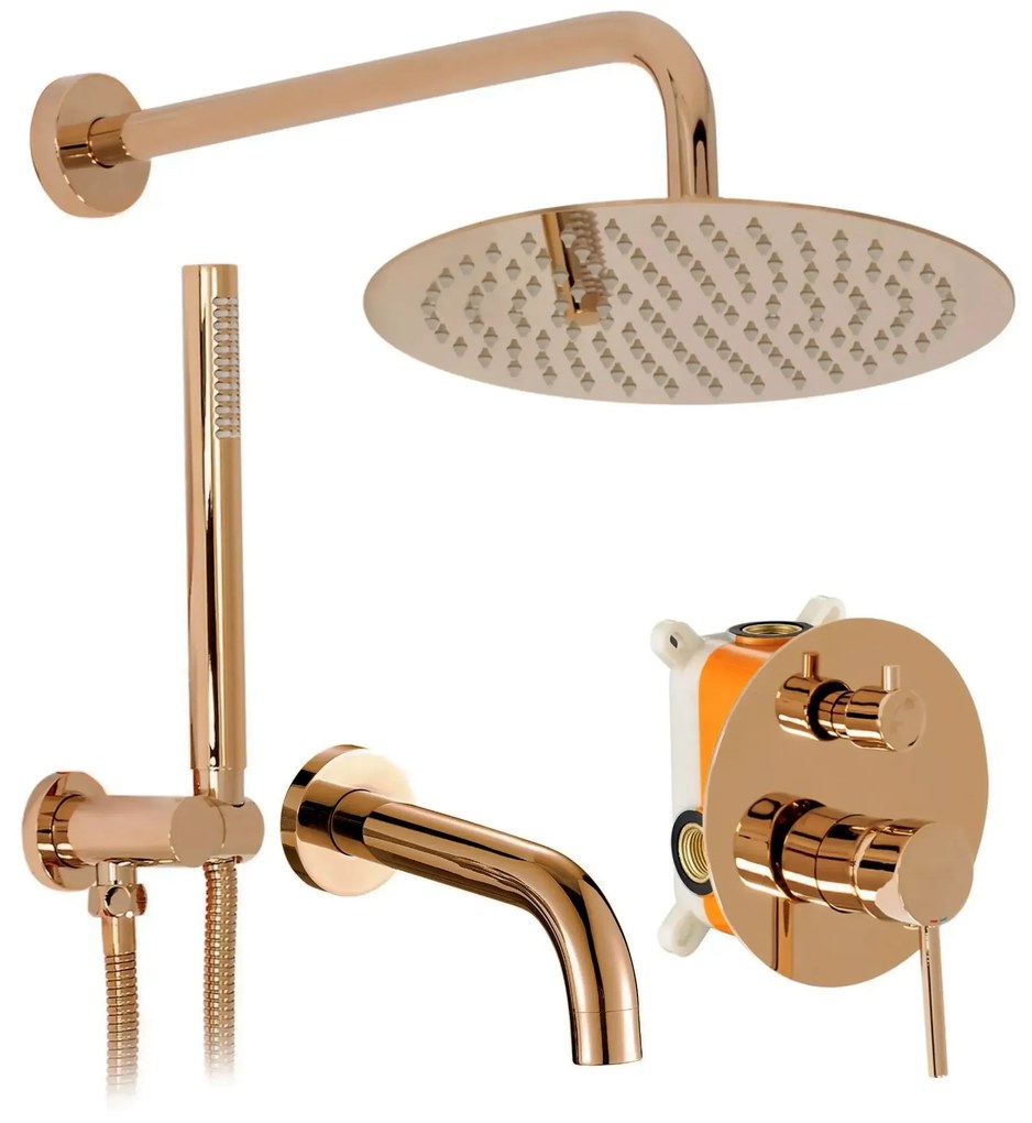 ДУШ СИСТЕМА за вграждане Rea Lungo Copper + BOX