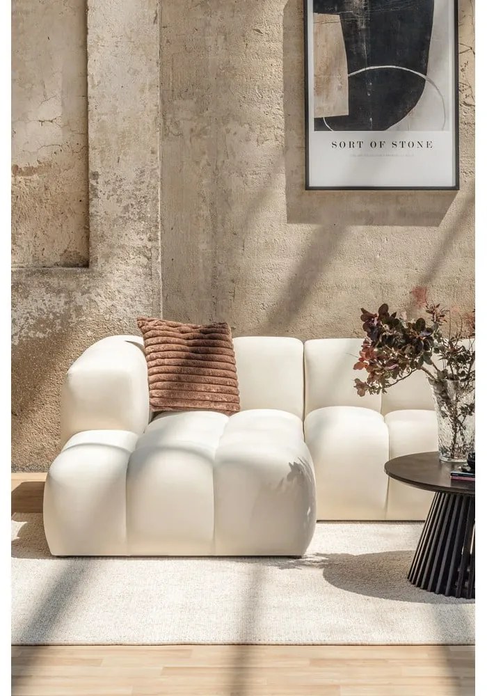 Тюркоазен кадифен ъглов диван (десен ъгъл) Cube – Bonami Selection