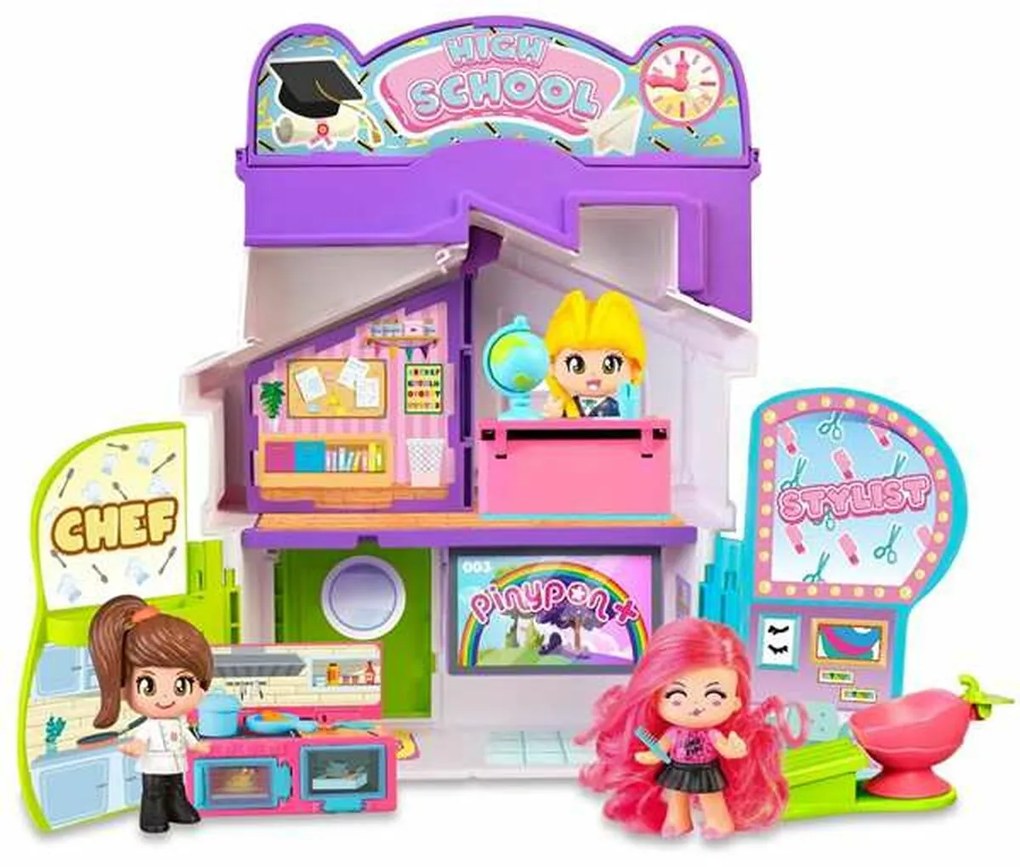 Playset Pinypon Chef & Stylist & High School 3 в 1