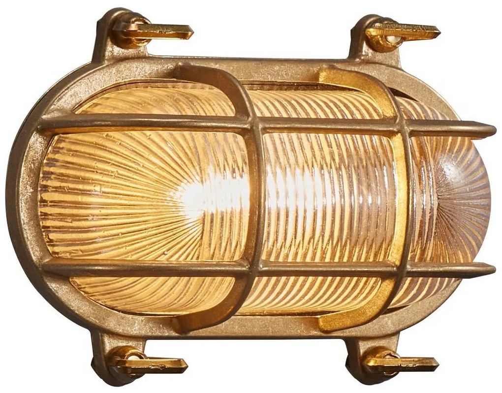 Nordlux - Външно стенно осветително тяло HELFORD 1xE27/12,5W/230V IP64 месинг