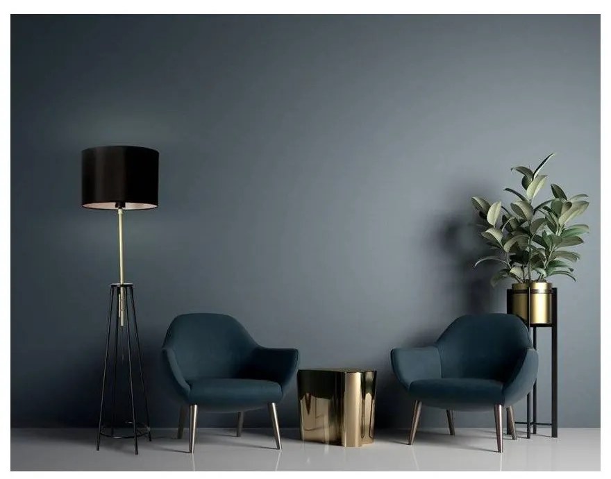 Черна подова лампа (височина 154 см) Tegola - Candellux Lighting