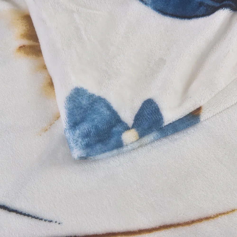 Тъмносиньо единично спално бельо от микроплюш 140x200 cm Marbella – My House