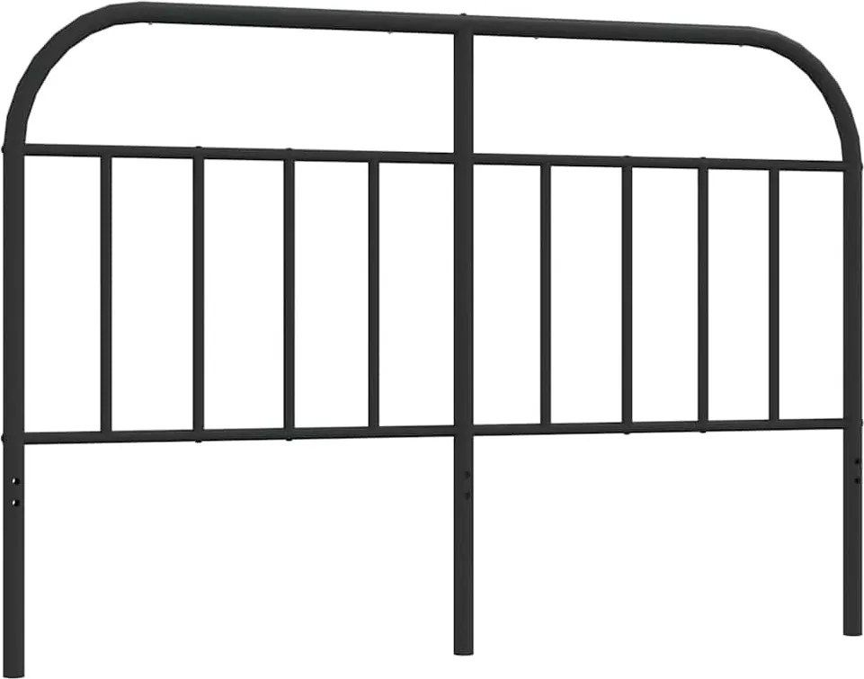 353667 vidaXL Метална резервна табла за легло, черна, 135 см