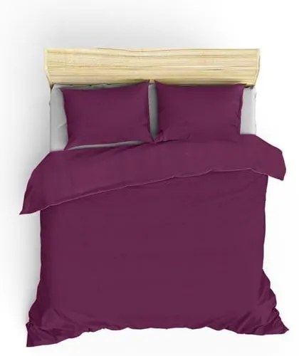 Тъмнолилаво единично спално бельо от памук Renforcé 140x200 cm – Mijolnir