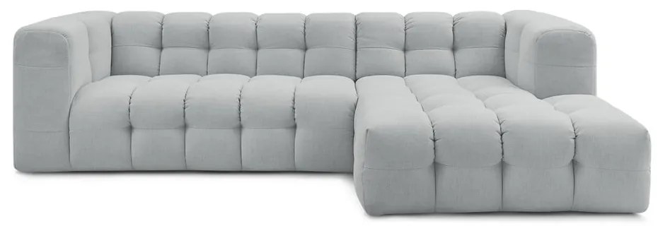 Светлосив ъглов диван (десен ъгъл) Cloud – Bobochic Paris