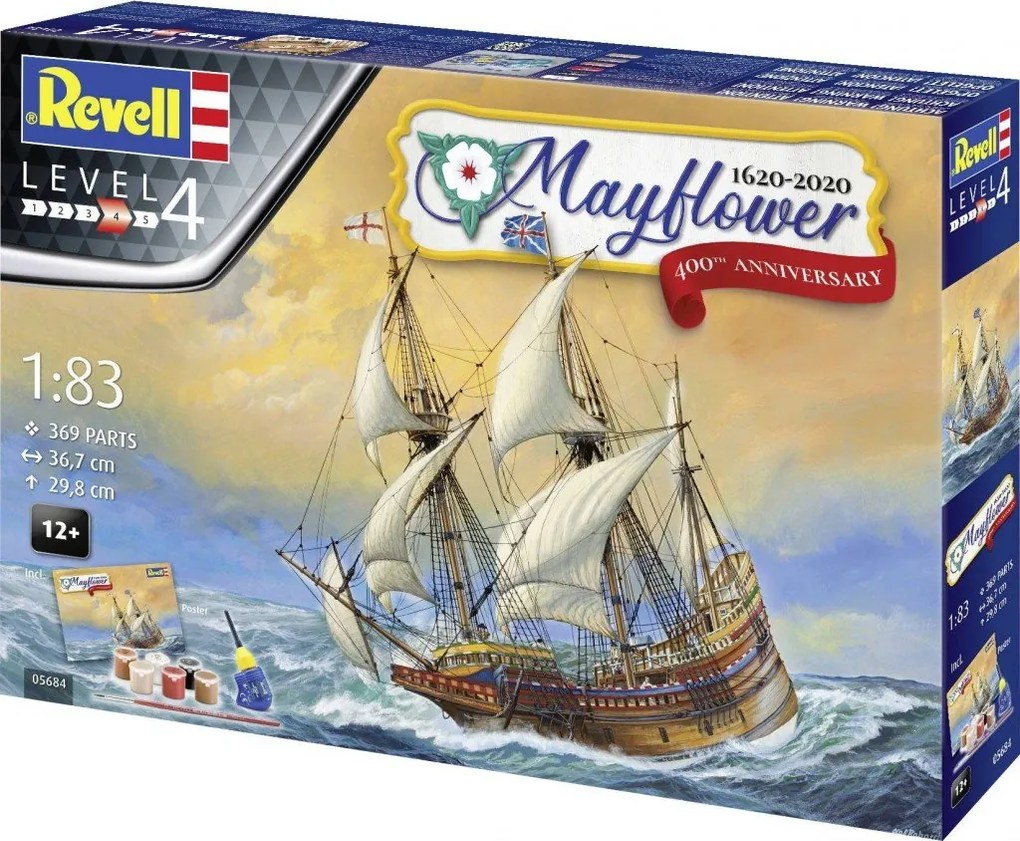 Revell - Ветроходен кораб Mayflower- 400th Юбилейно издание