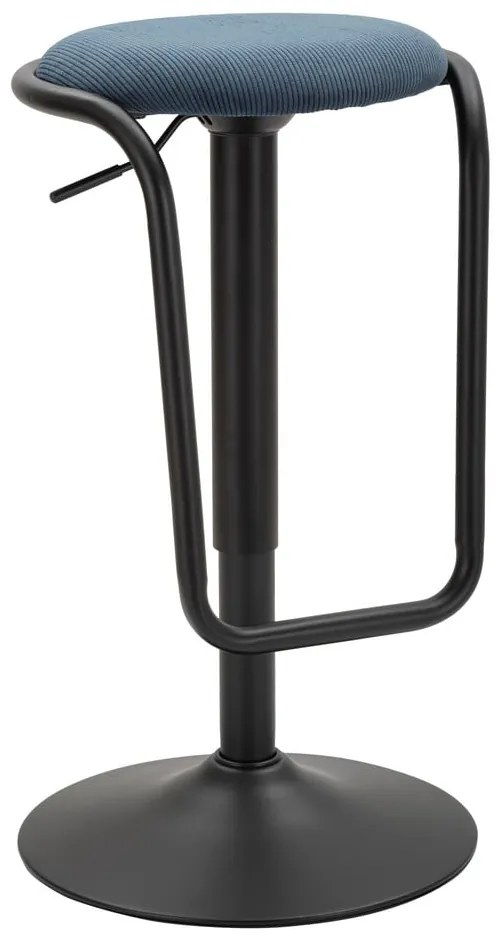 Тапициран бар стол с регулируема височина в петролен цвят/черен (височина на седалката 61 cm) Destiny – Mauro Ferretti