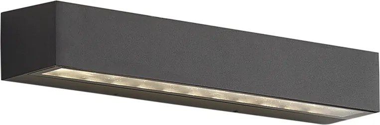 Индустриална външна стенна лампа черна 38 см вкл. LED IP65 - Hannah