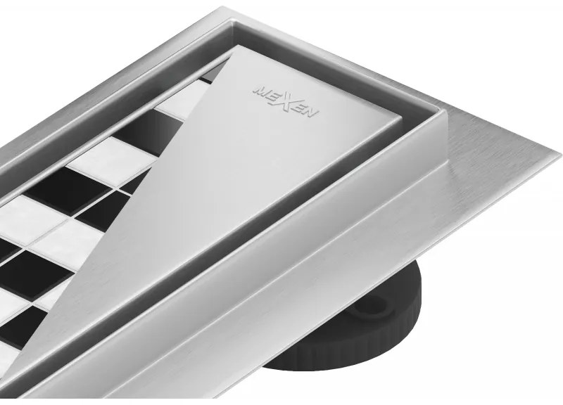 Mexen Flat 360° M13 линеен въртящ се отвод 2в1 60 см, инокс - 1010060-40