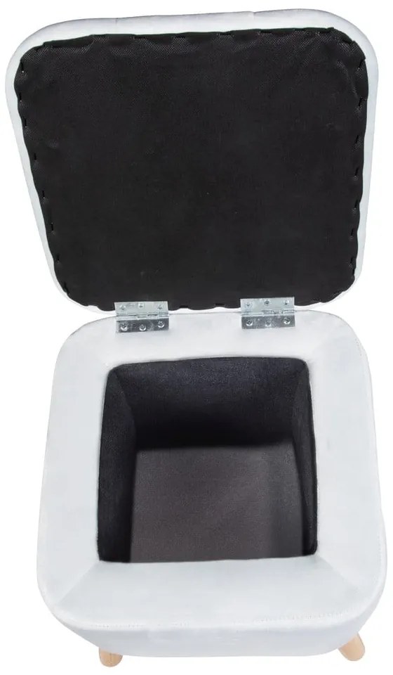 Светлосива кадифена табуретка - Wenko