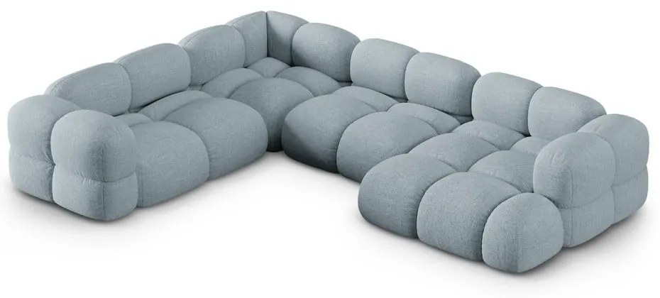 Светлосин ъглов диван (ляв ъгъл/U форма) Loretto – Cosmopolitan Design